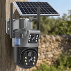 Wireless 4K Security Camera with Solar Panel and Dual Lens for Smart Monitoring - Sofitte