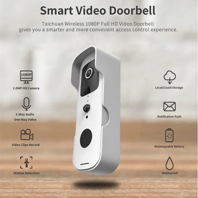 Wireless Video Doorbell Camera with HD Video and Two-Way Audio for Smart Home Security - Sofitte