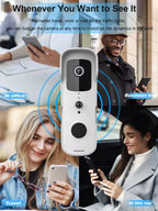 Wireless Video Doorbell Camera with HD Video and Two-Way Audio for Smart Home Security - Sofitte