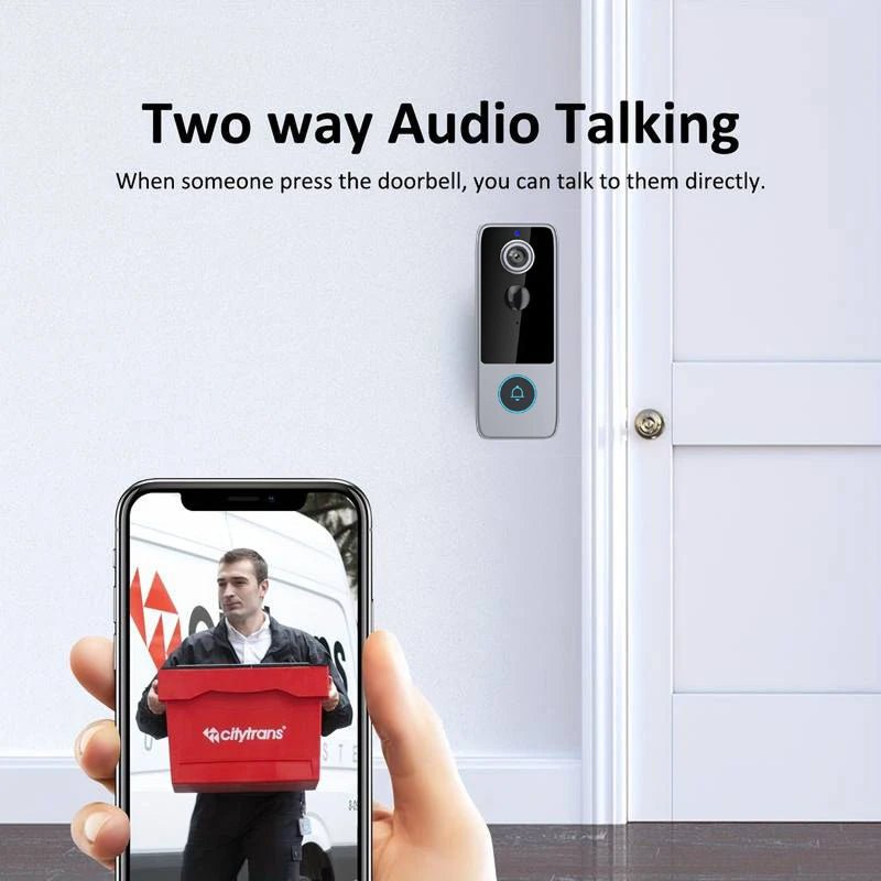 Wireless Video Doorbell with 1080P HD Video and No Monthly Subscription - Sofitte